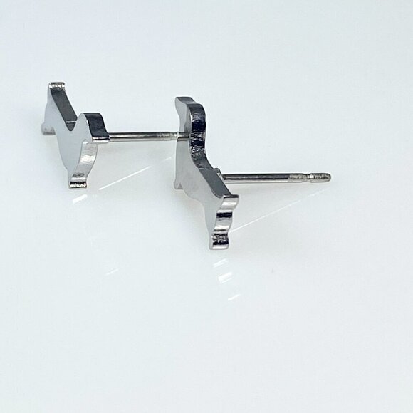 Tiny Dachshund Dog Stud Earrings Stainless Steel - Picture 7 of 7